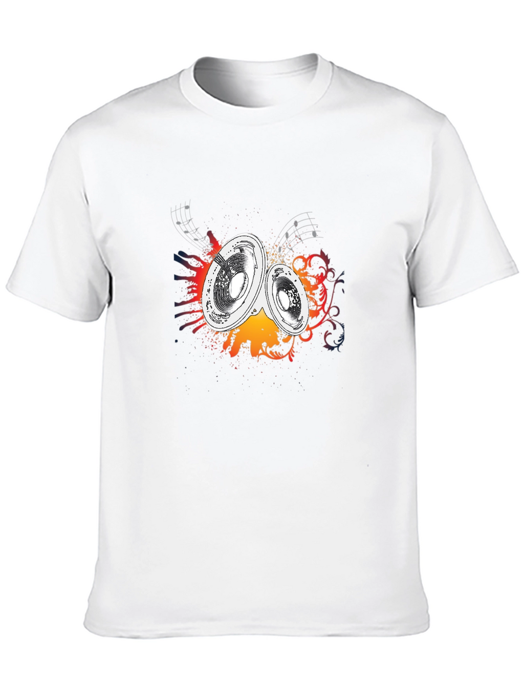 Speakers Graphic Tee - Music Inspired Black T-Shirt