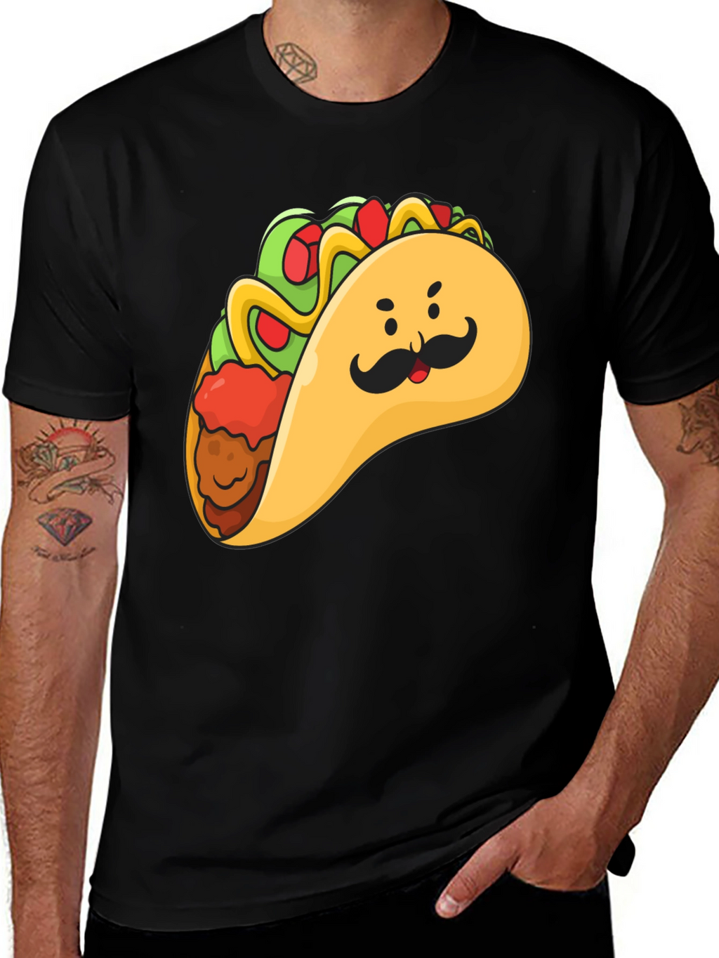 Taco Man Graphic Tee - Funny Foodie T-Shirt