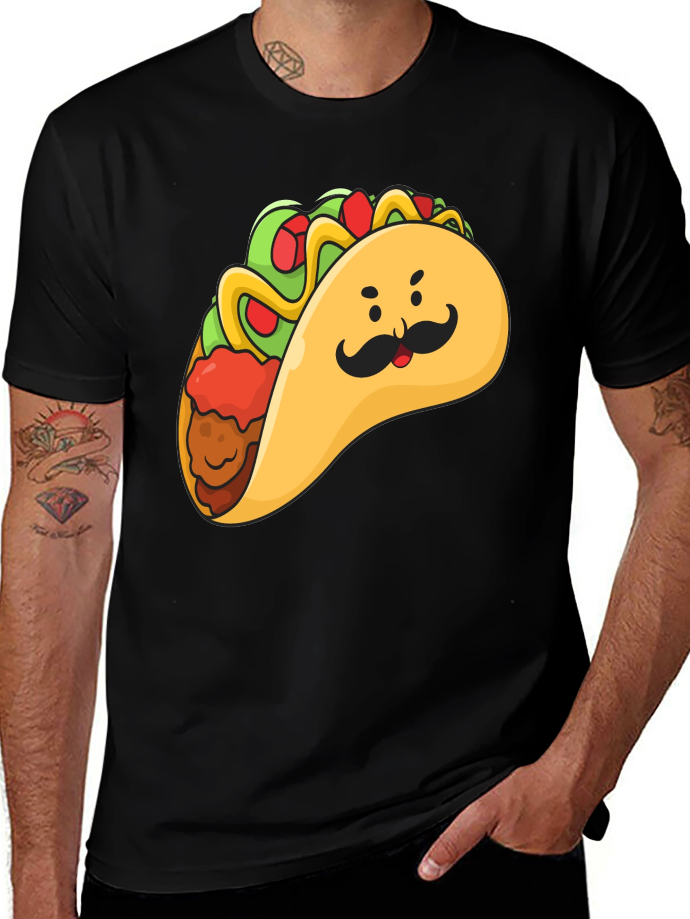 Taco Man Graphic Tee - Funny Foodie T-Shirt