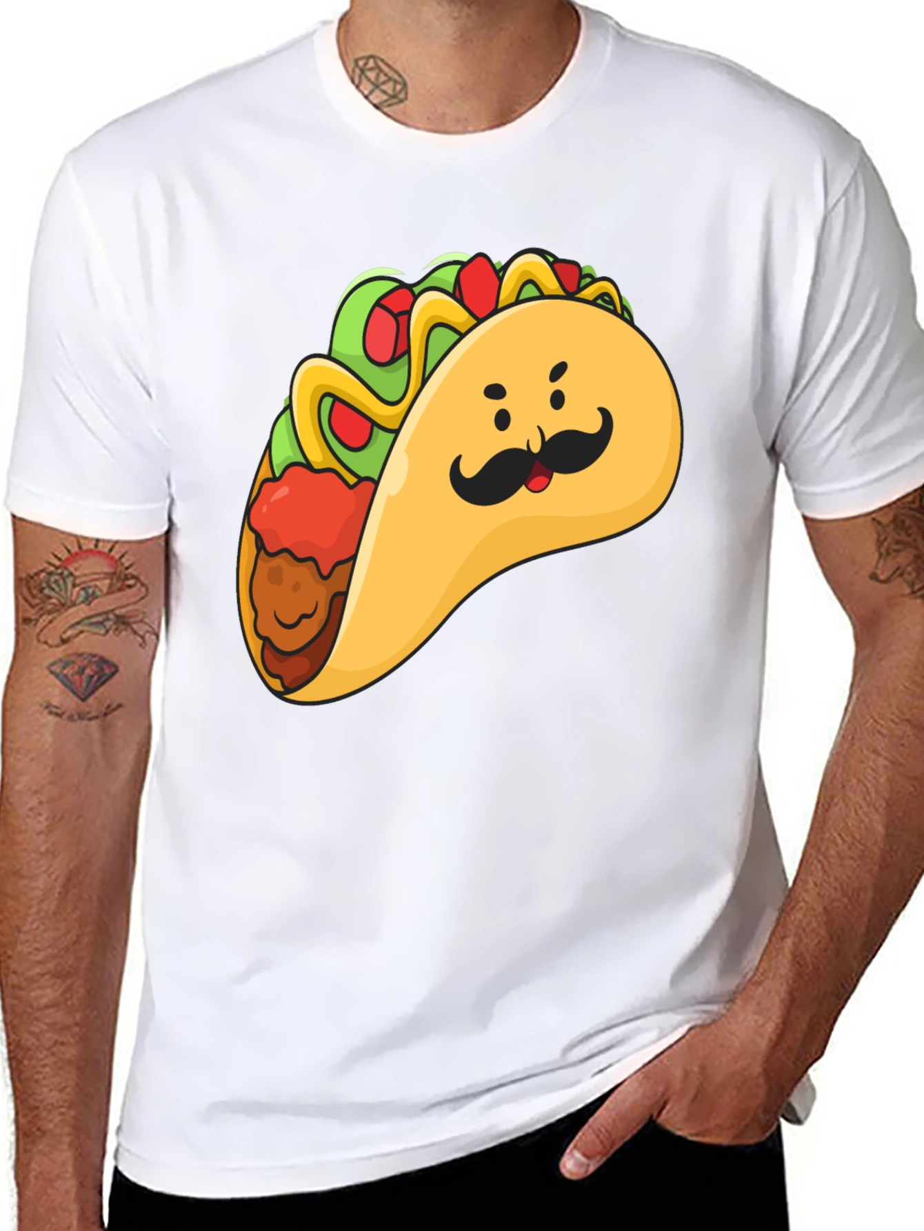 Taco Man Graphic Tee - Funny Foodie T-Shirt