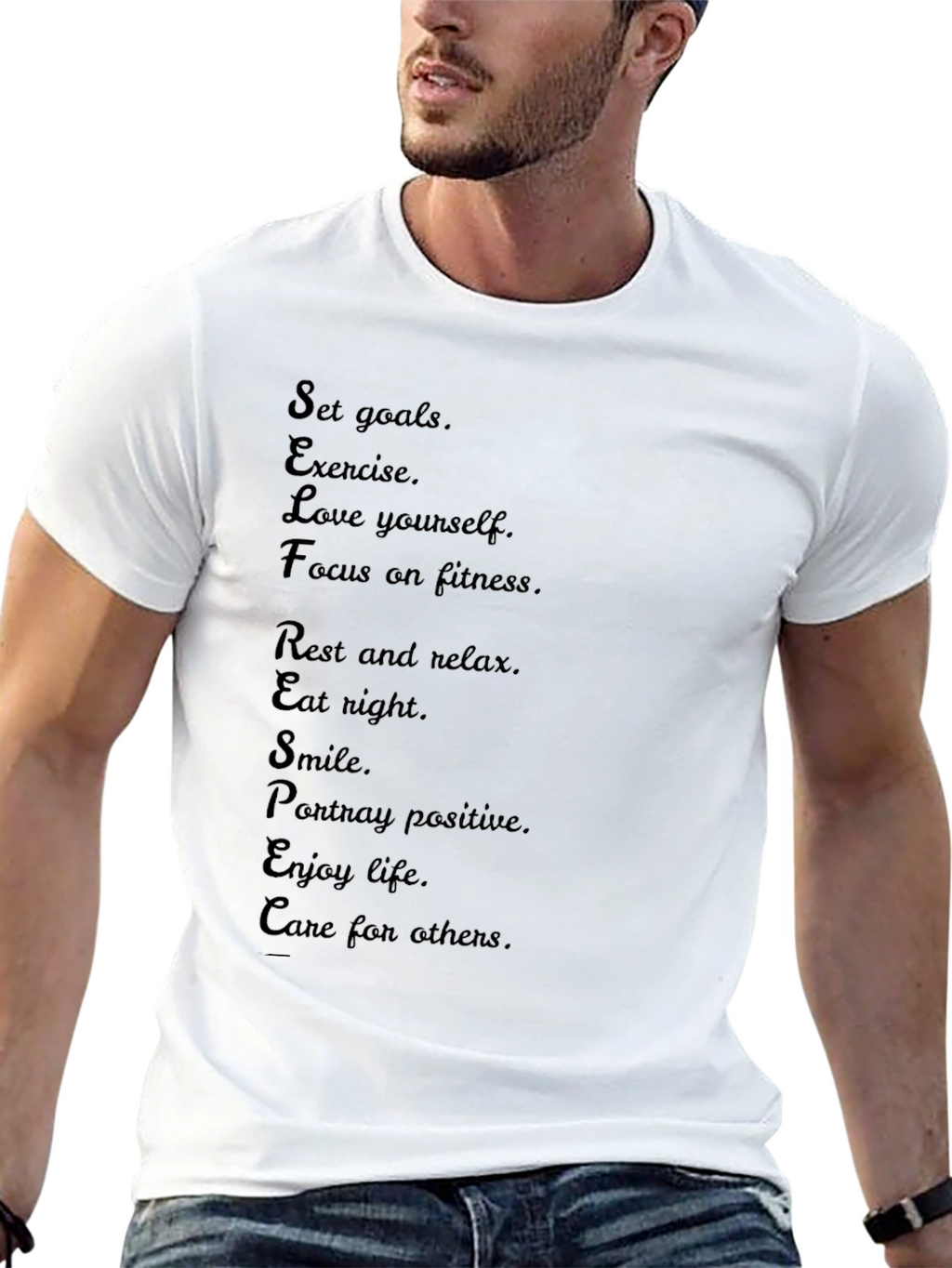 Motivational Black T-Shirt: Self-Care Edition