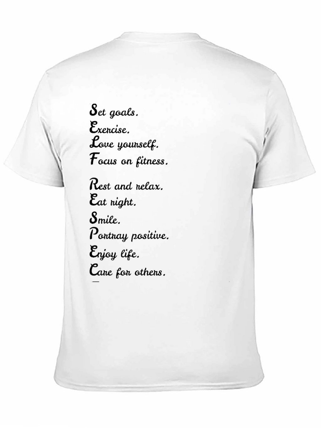 Motivational Black T-Shirt: Self-Care Edition