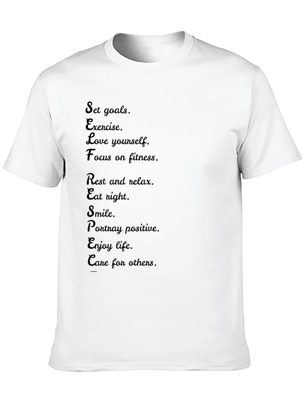Motivational Black T-Shirt: Self-Care Edition