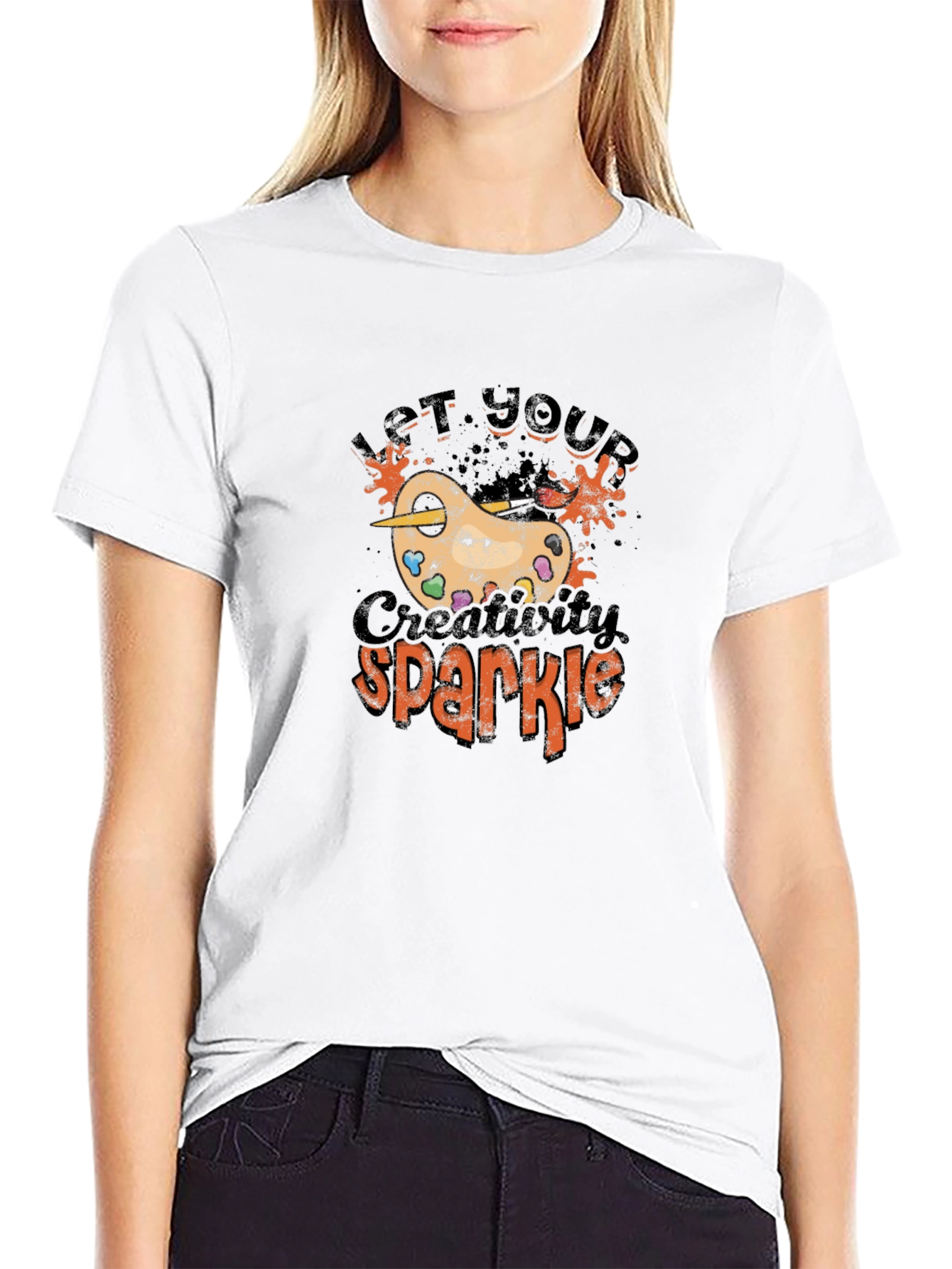 Creative Sparkle Graphic T-Shirt - Artistic Design