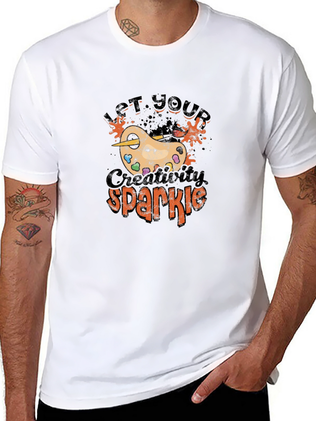 Creative Sparkle Graphic T-Shirt - Artistic Design