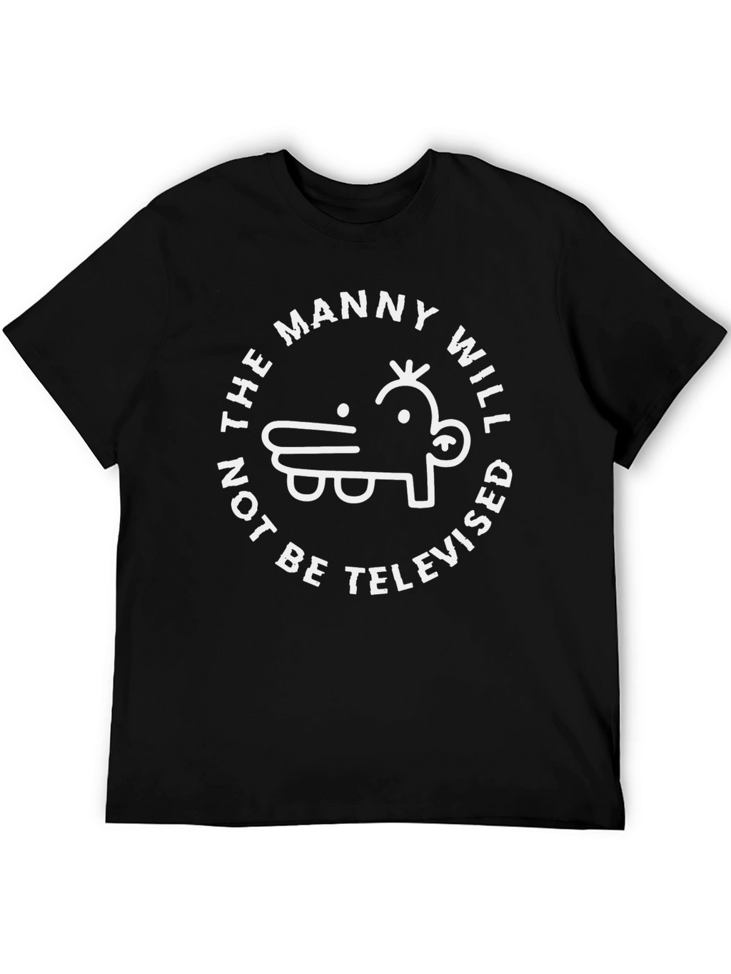Manny Will Not Be Televised Black T-Shirt