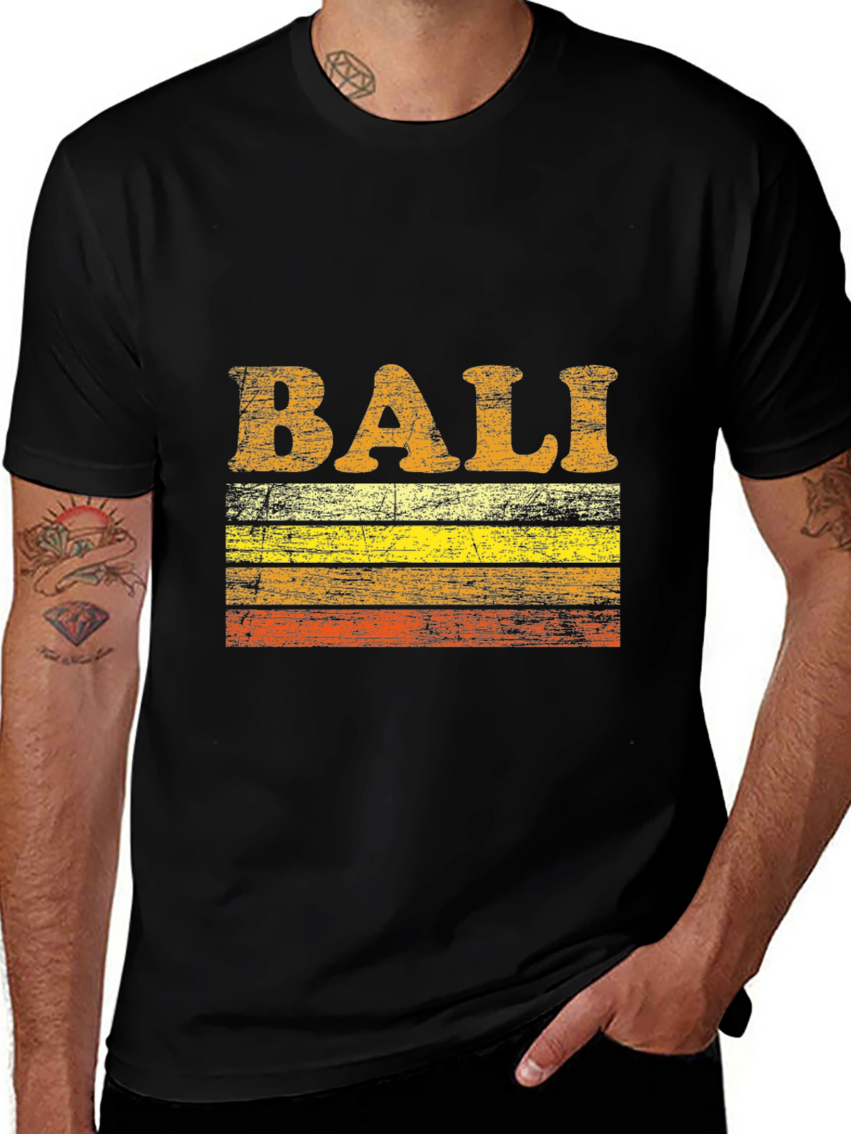 Vintage Bali Graphic T-Shirt - Retro Style Black Tee