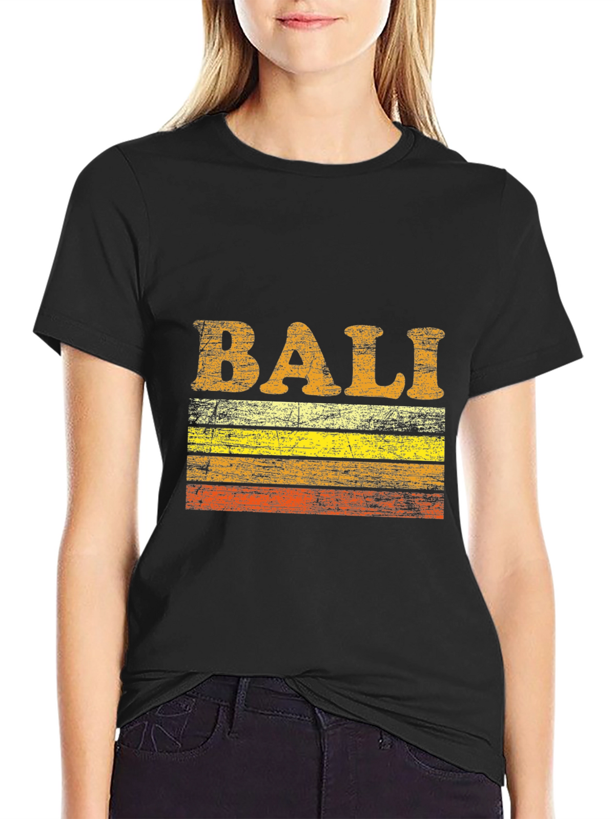 Vintage Bali Graphic T-Shirt - Retro Style Black Tee