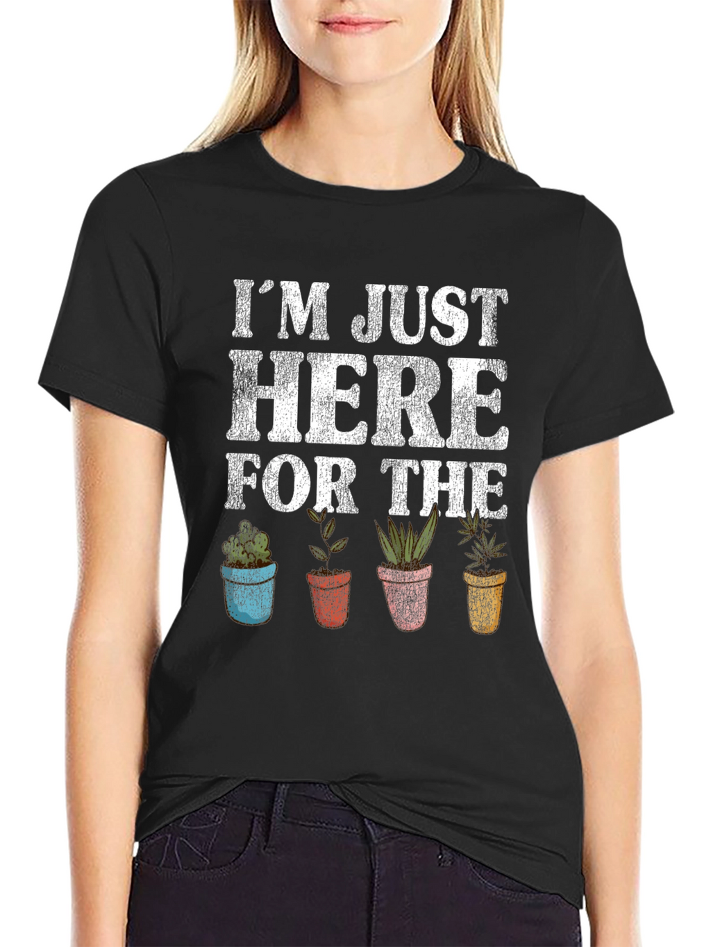 Just Here For The Plants Graphic T-Shirt