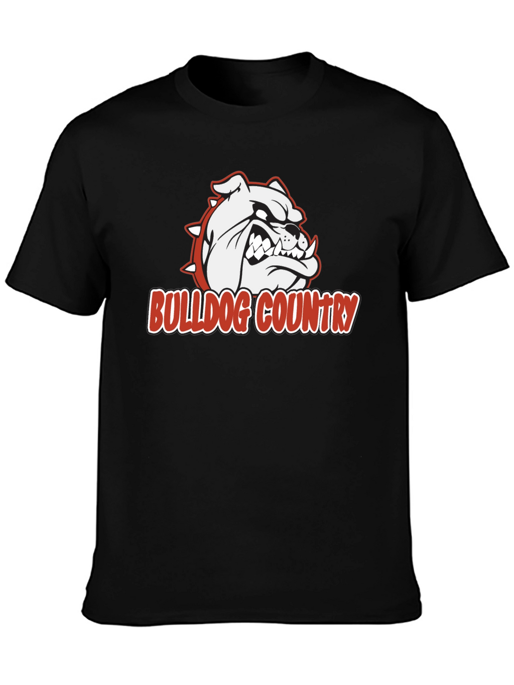 Bulldog Country Graphic T-Shirt - Black Cotton Tee