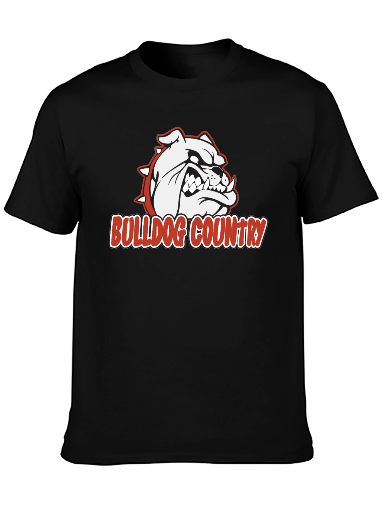 Bulldog Country Graphic T-Shirt - Black Cotton Tee