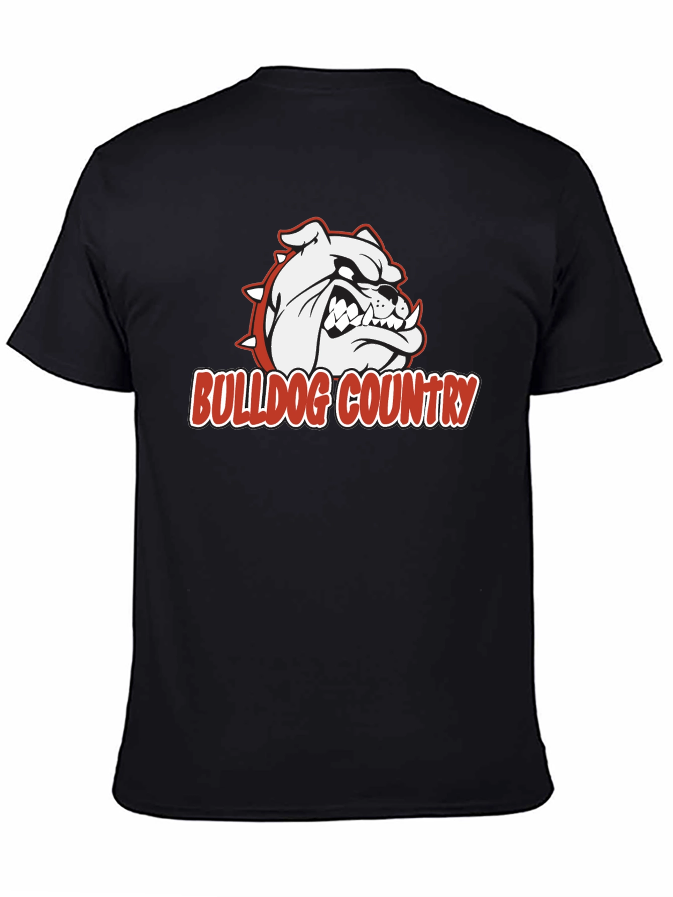 Bulldog Country Graphic T-Shirt - Black Cotton Tee