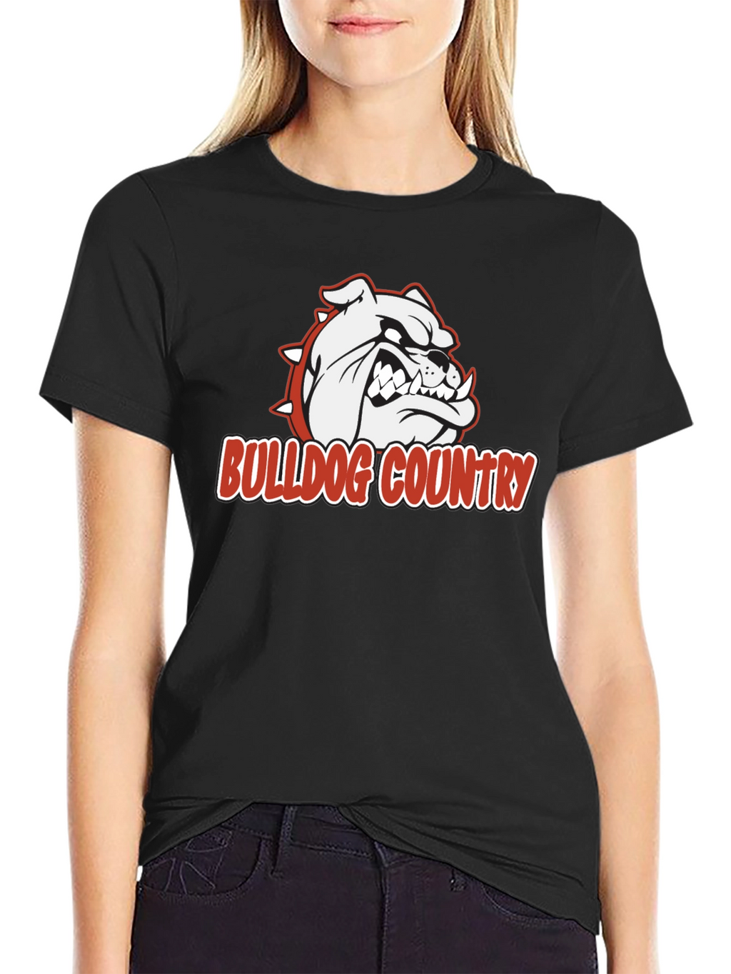 Bulldog Country Graphic T-Shirt - Black Cotton Tee