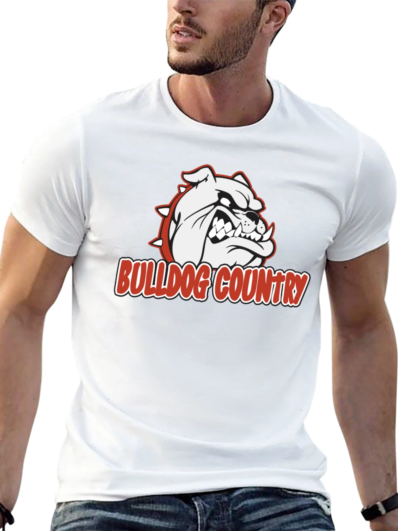 Bulldog Country Graphic T-Shirt - Black Cotton Tee