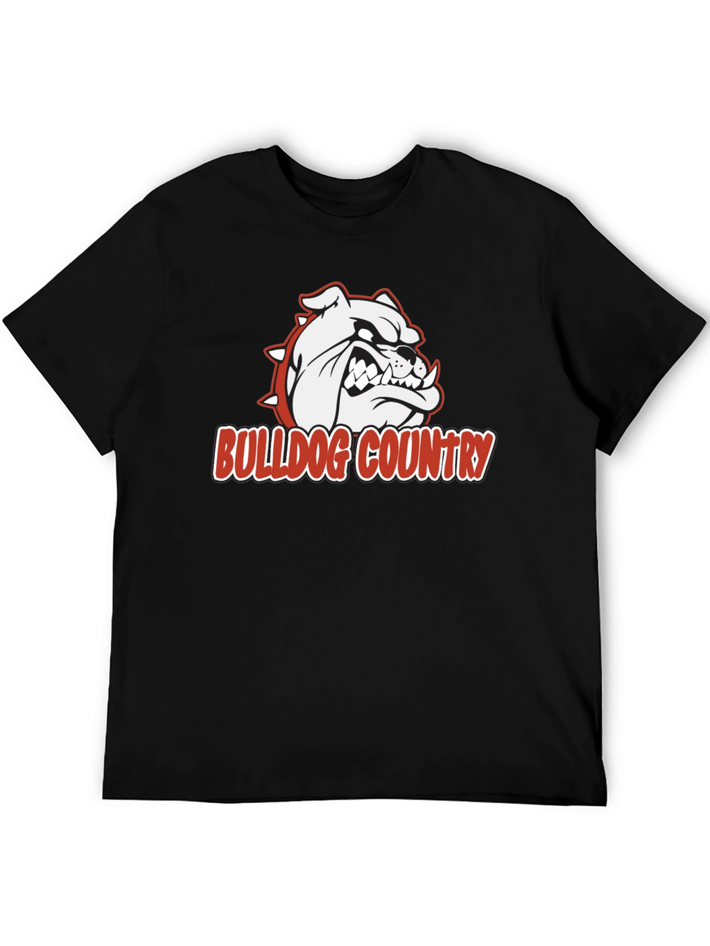 Bulldog Country Graphic T-Shirt - Black Cotton Tee