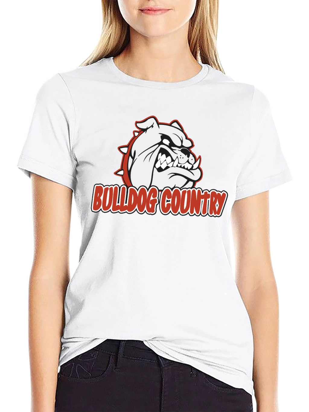 Bulldog Country Graphic T-Shirt - Black Cotton Tee
