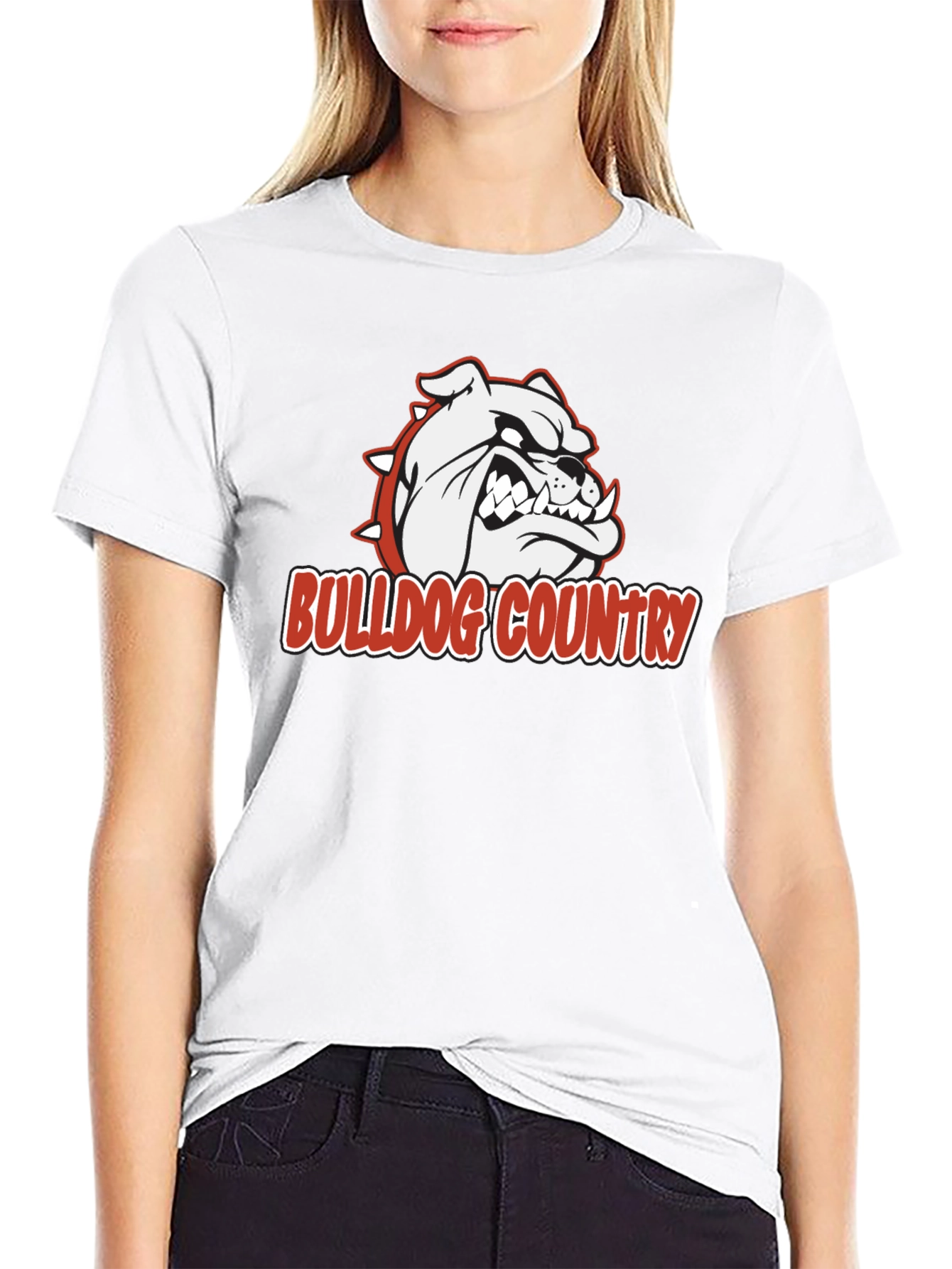 Bulldog Country Graphic T-Shirt - Black Cotton Tee