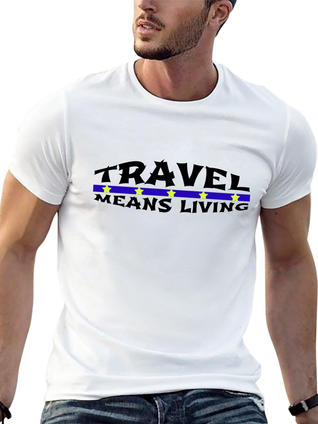 Travel Means Living Black T-Shirt