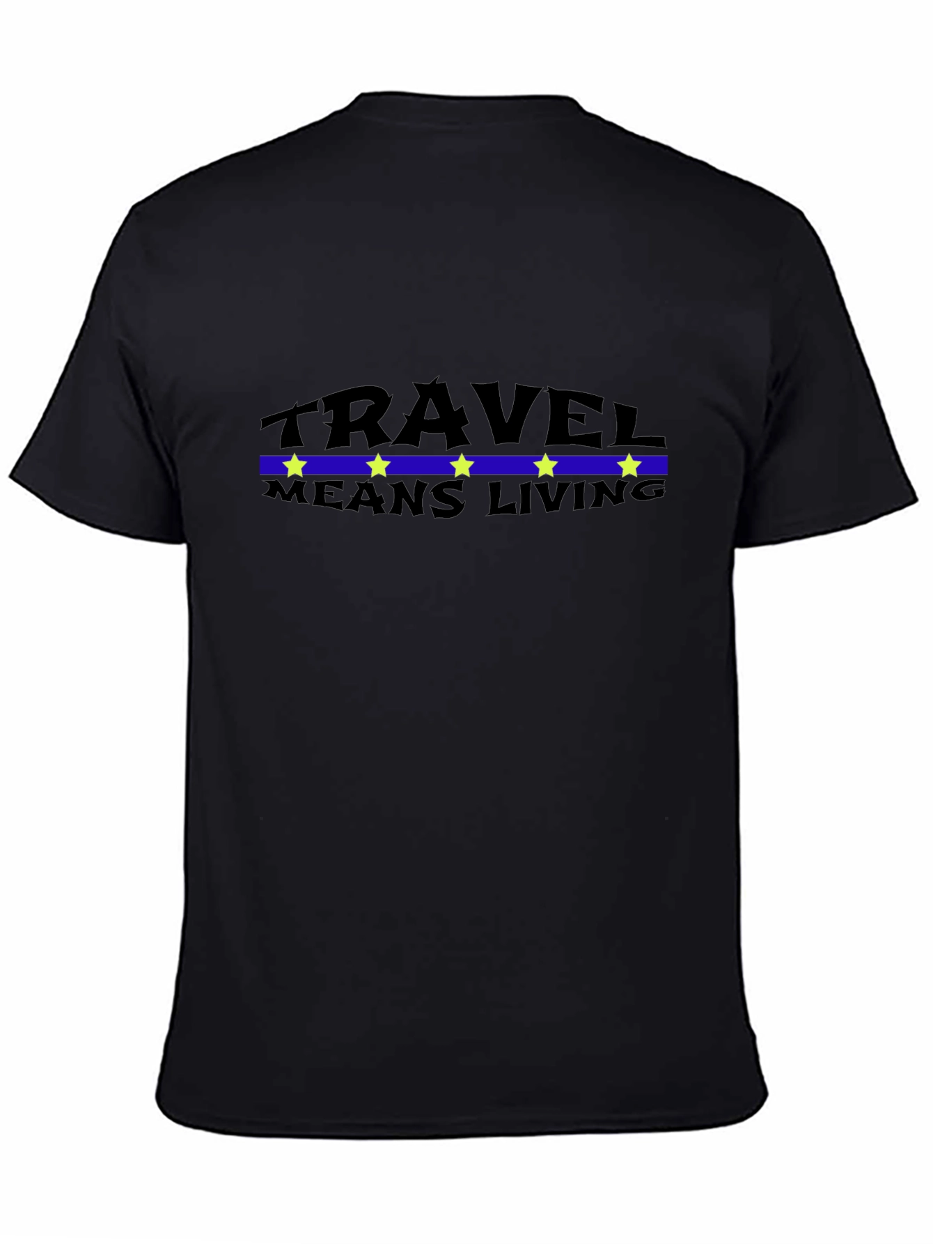 Travel Means Living Black T-Shirt