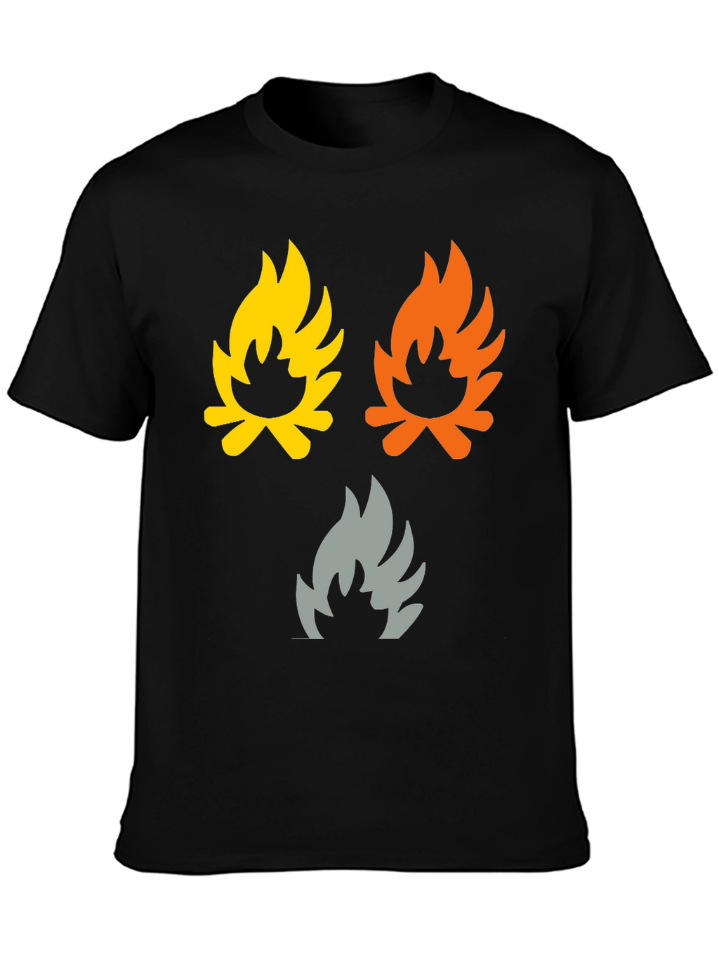 Campfire Flames Graphic Tee - Soft Cotton Shirt