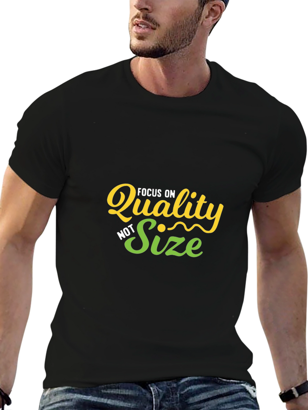 Focus on Quality Black T-Shirt
