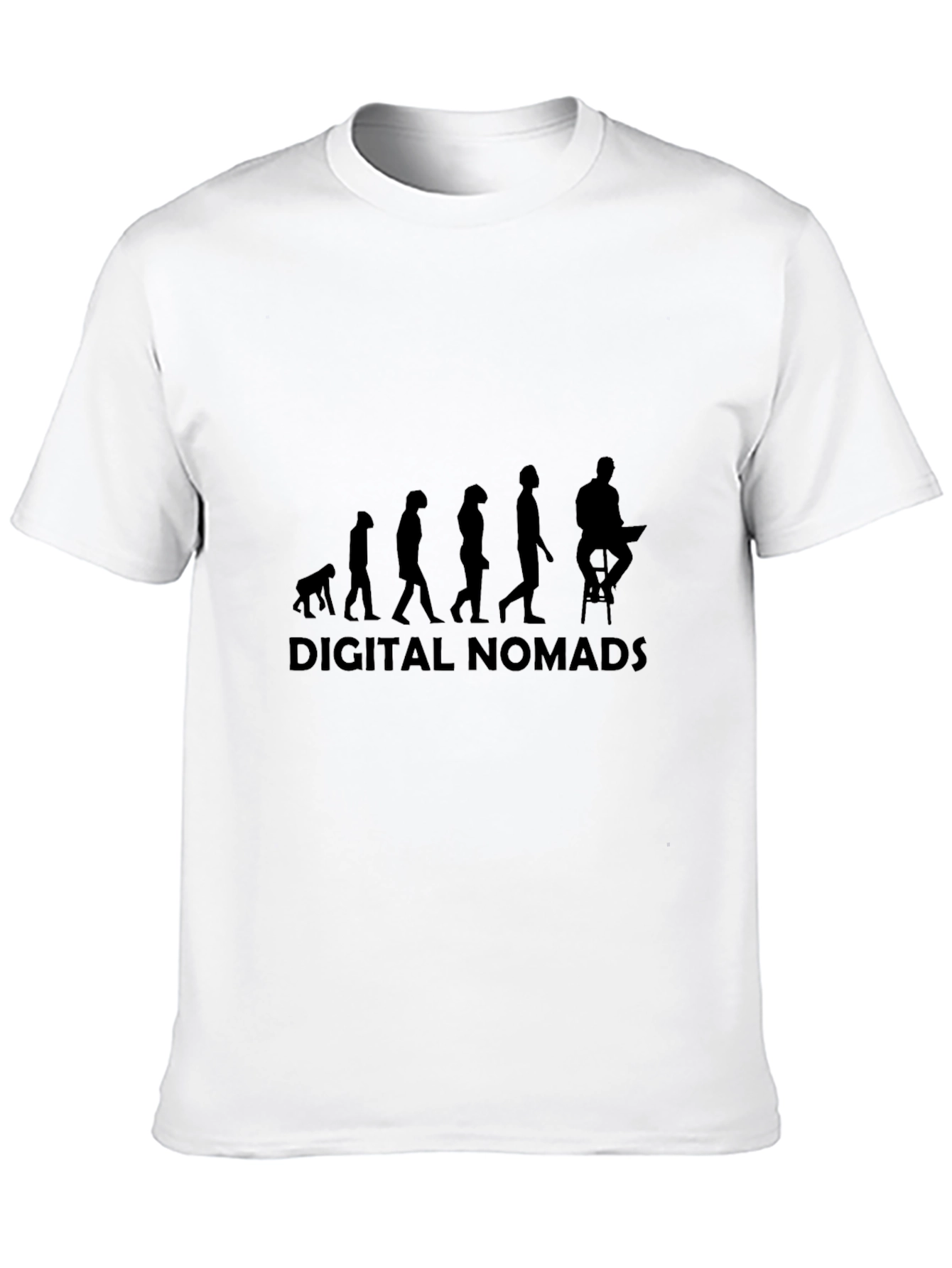 Digital Nomads Evolution Black T-Shirt