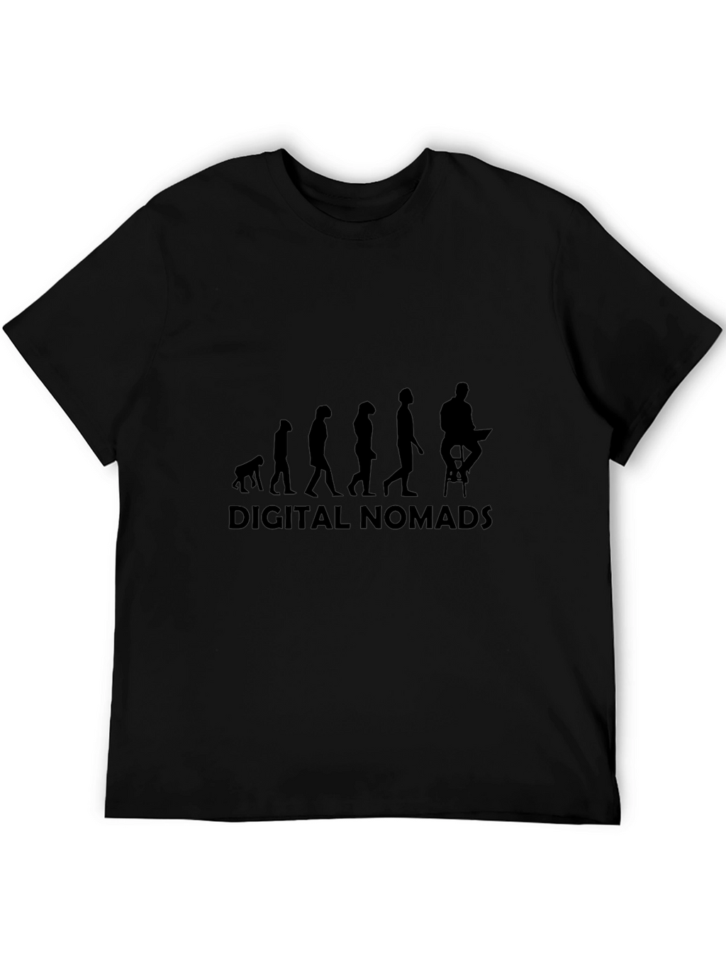 Digital Nomads Evolution Black T-Shirt