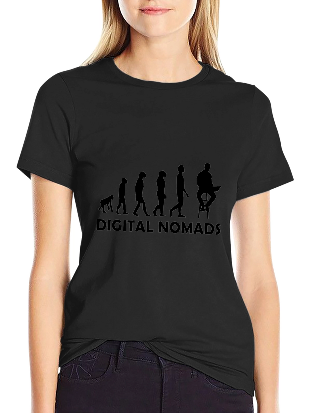 Digital Nomads Evolution Black T-Shirt