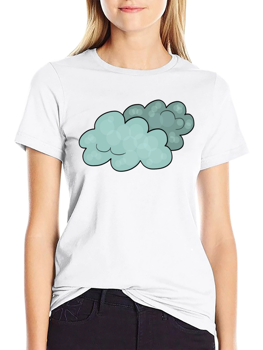 Cloud Graphic Black Tee