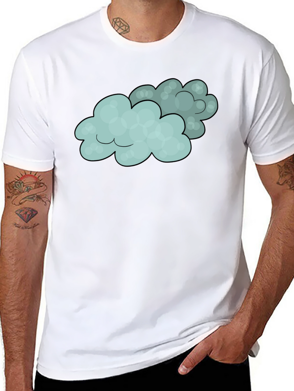 Cloud Graphic Black Tee