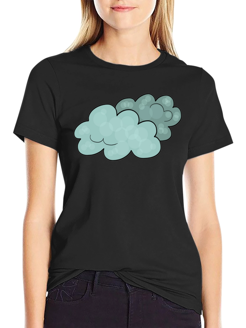 Cloud Graphic Black Tee