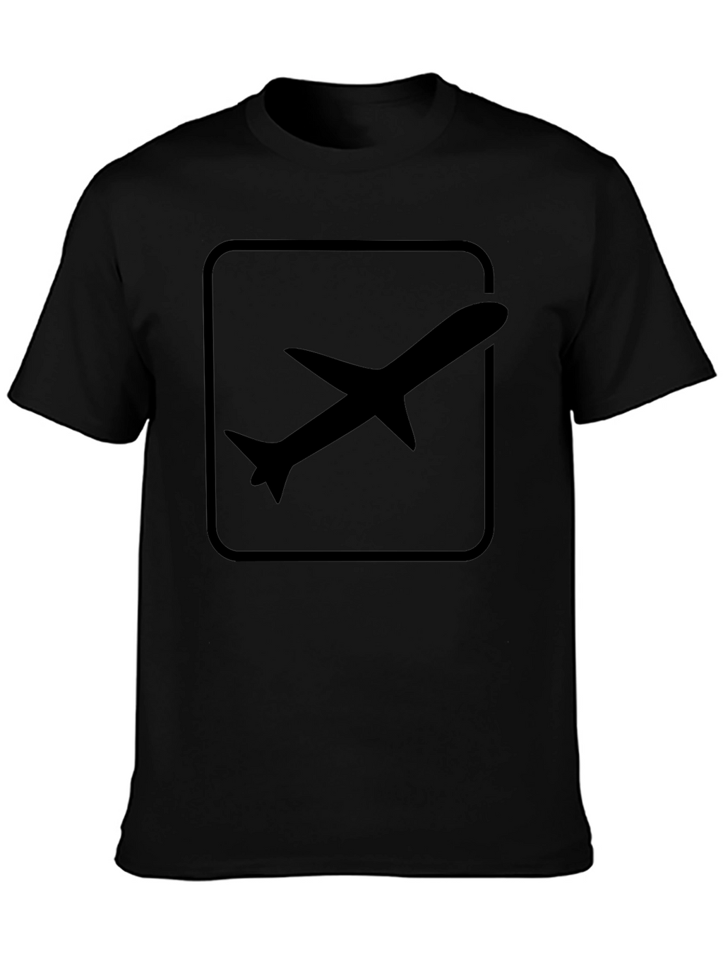 Airplane Graphic T-Shirt - Black