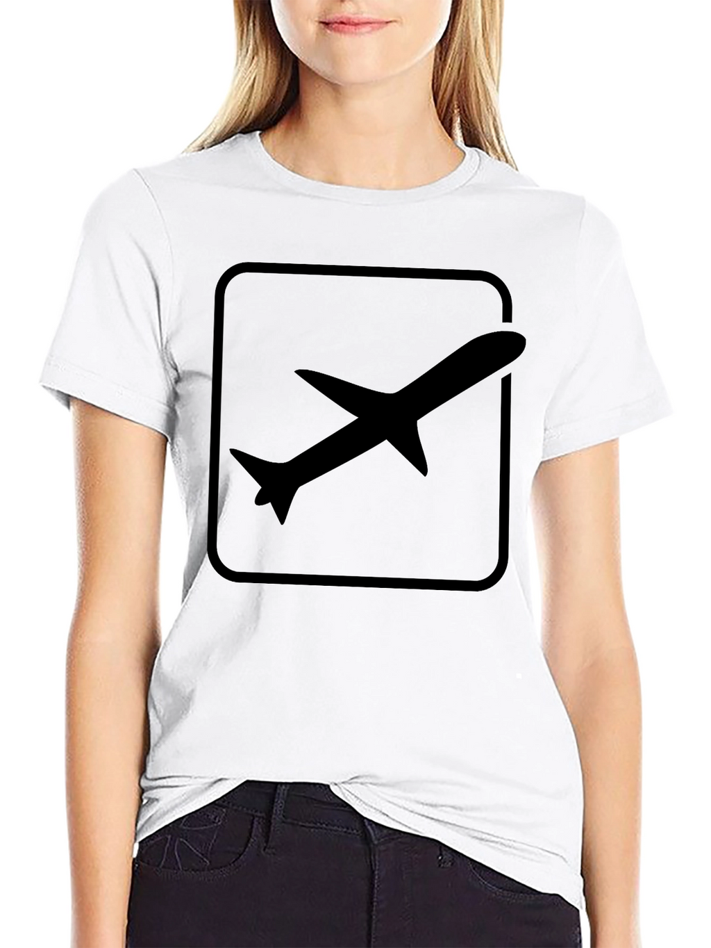 Airplane Graphic T-Shirt - Black