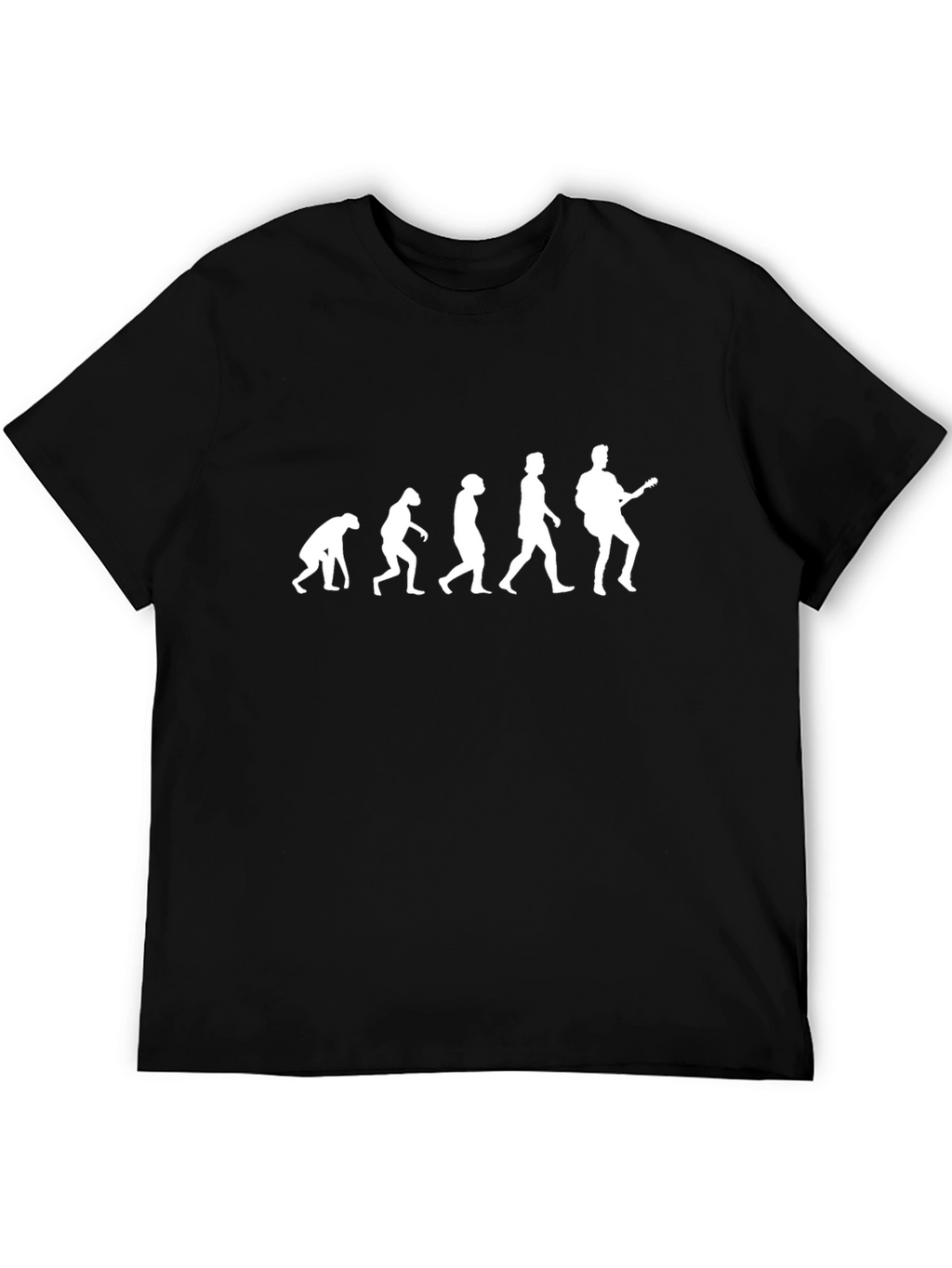 Evolution of a Guitarist Funny Black T-Shirt