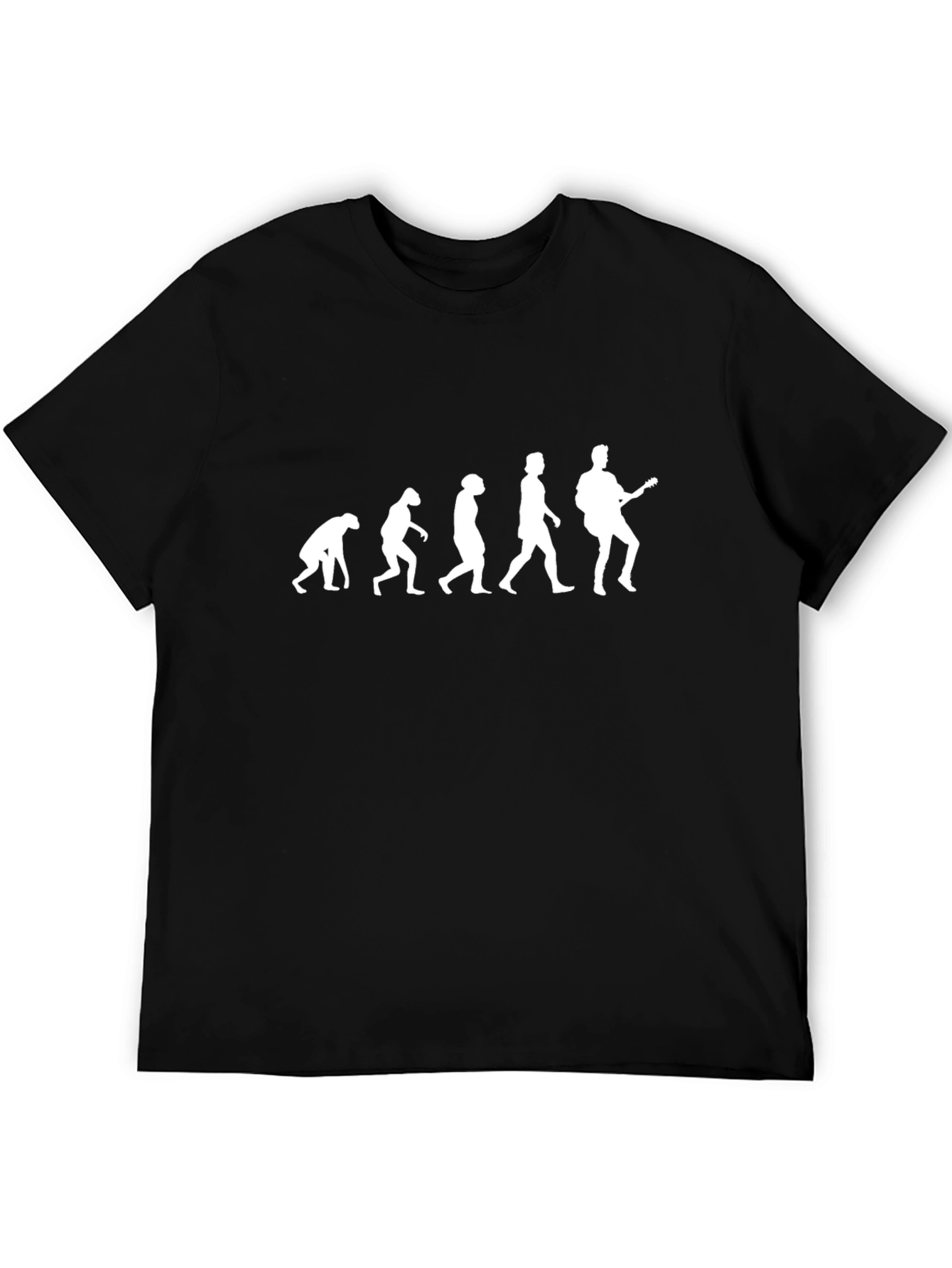 Evolution of a Guitarist Funny Black T-Shirt