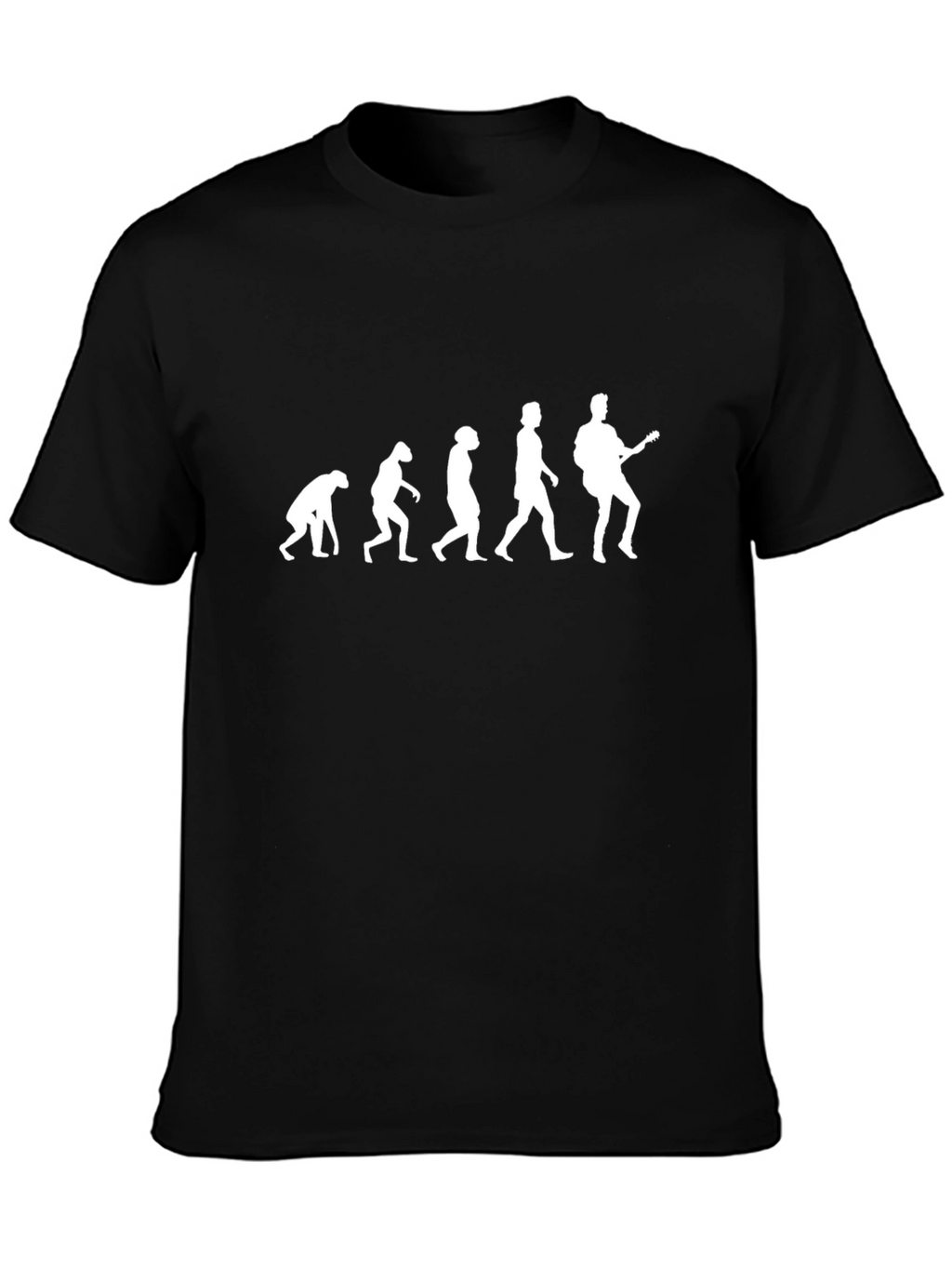 Evolution of a Guitarist Funny Black T-Shirt