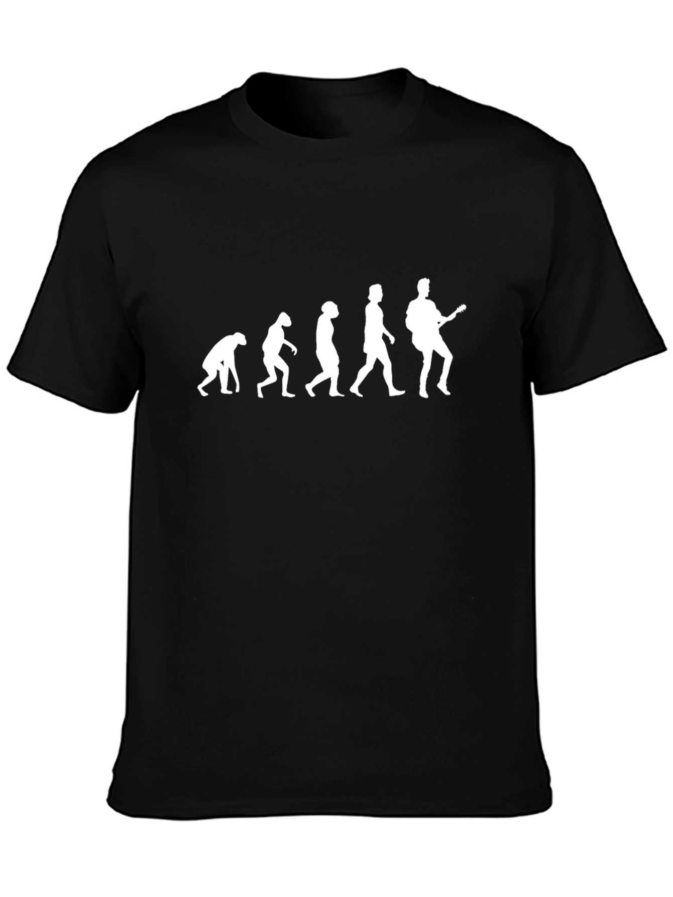 Evolution of a Guitarist Funny Black T-Shirt