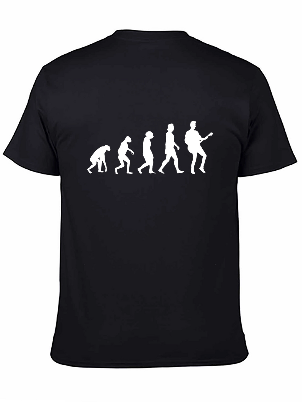 Evolution of a Guitarist Funny Black T-Shirt