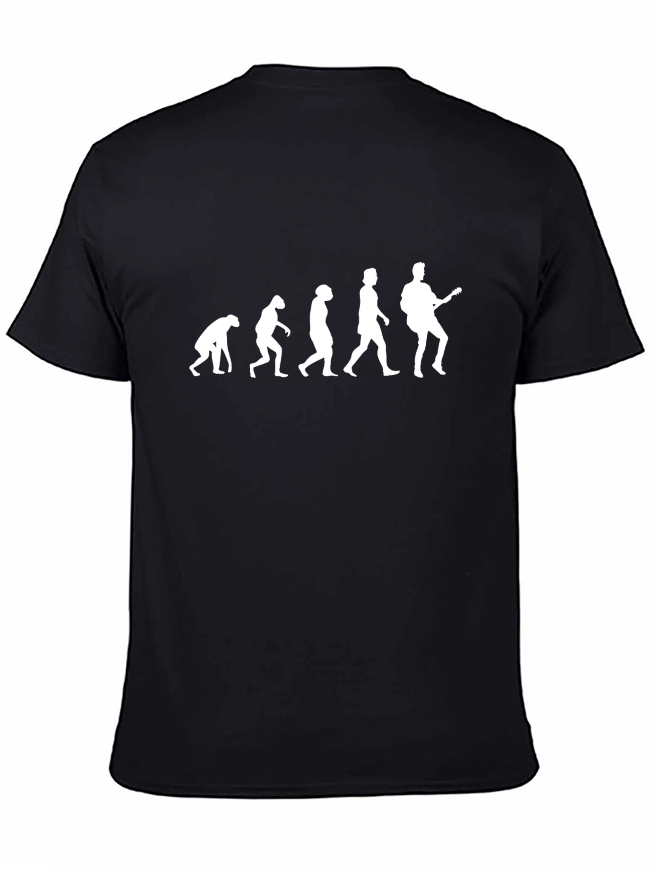 Evolution of a Guitarist Funny Black T-Shirt