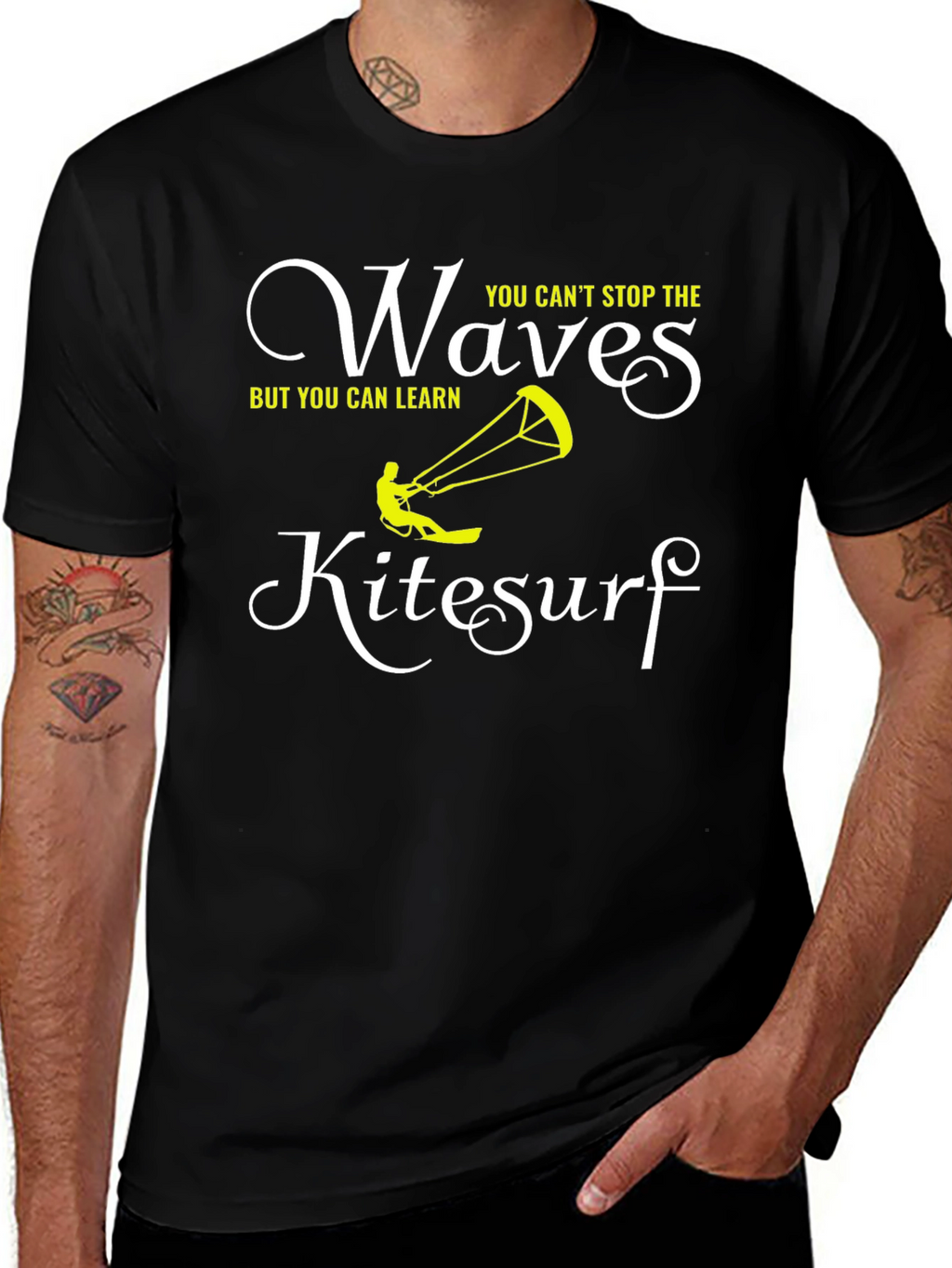 Kitesurf Waves Graphic Tee - Learn to Ride!