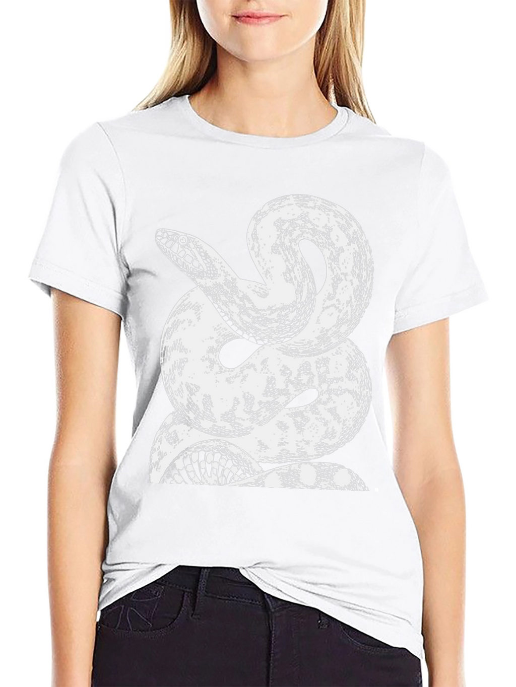 Snake Graphic Tee - Mens Black Cotton T-Shirt