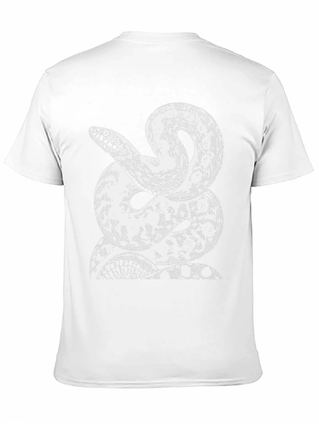 Snake Graphic Tee - Mens Black Cotton T-Shirt