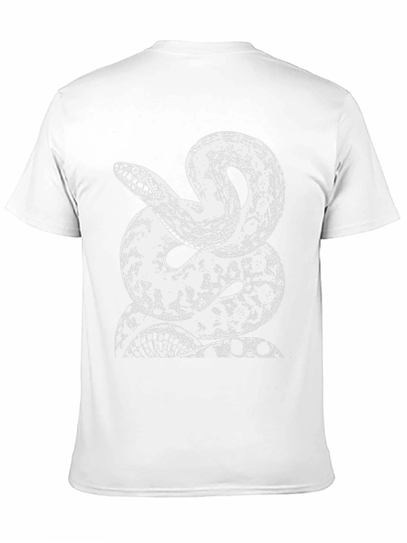 Snake Graphic Tee - Mens Black Cotton T-Shirt