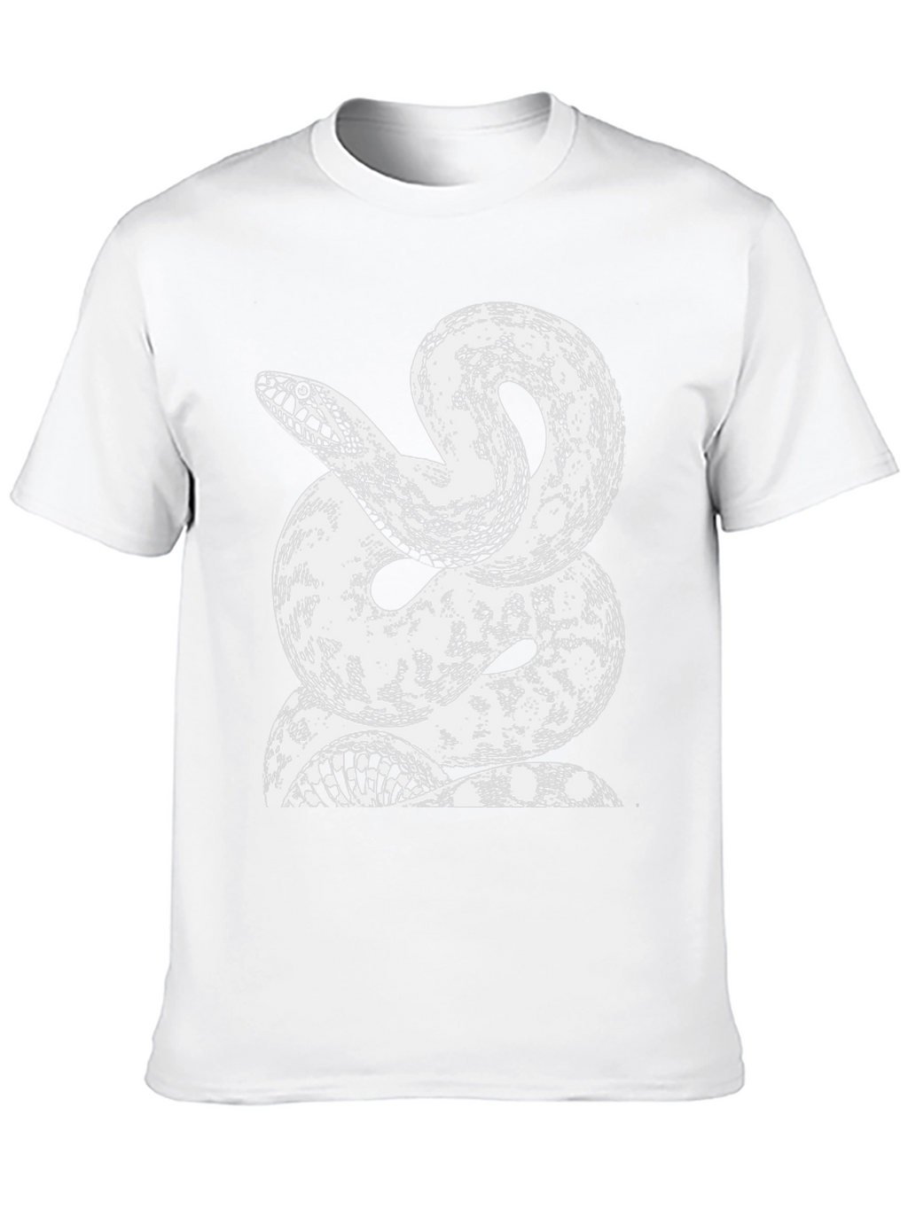 Snake Graphic Tee - Mens Black Cotton T-Shirt