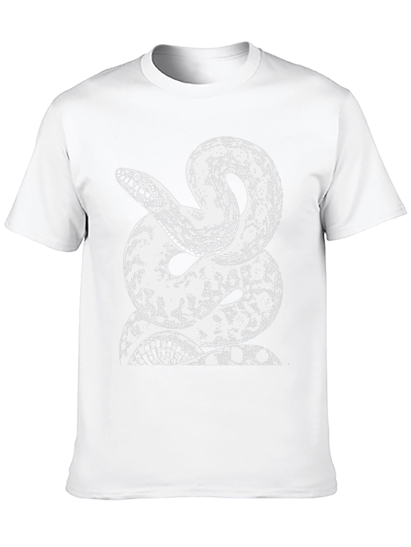 Snake Graphic Tee - Mens Black Cotton T-Shirt