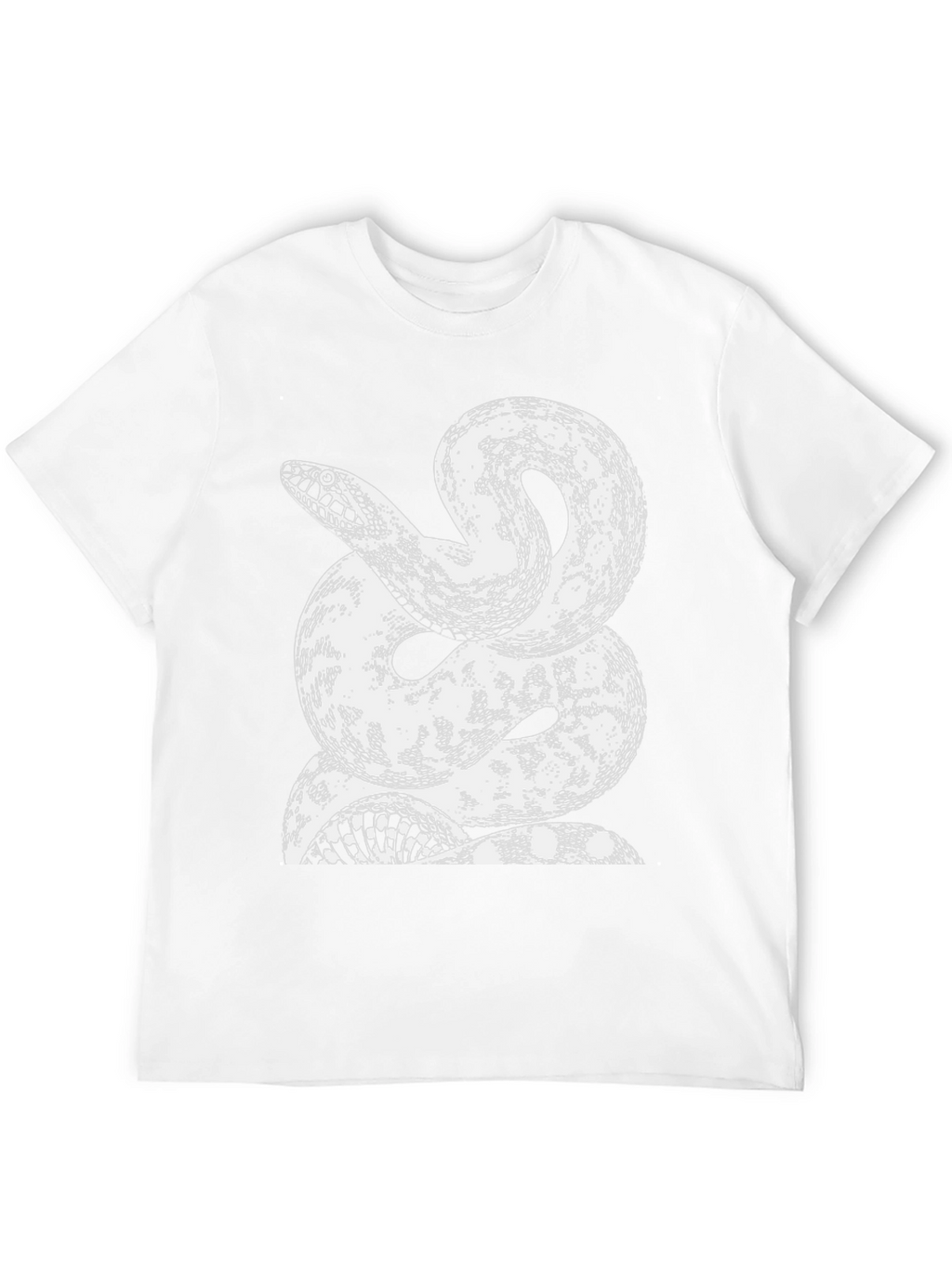 Snake Graphic Tee - Mens Black Cotton T-Shirt