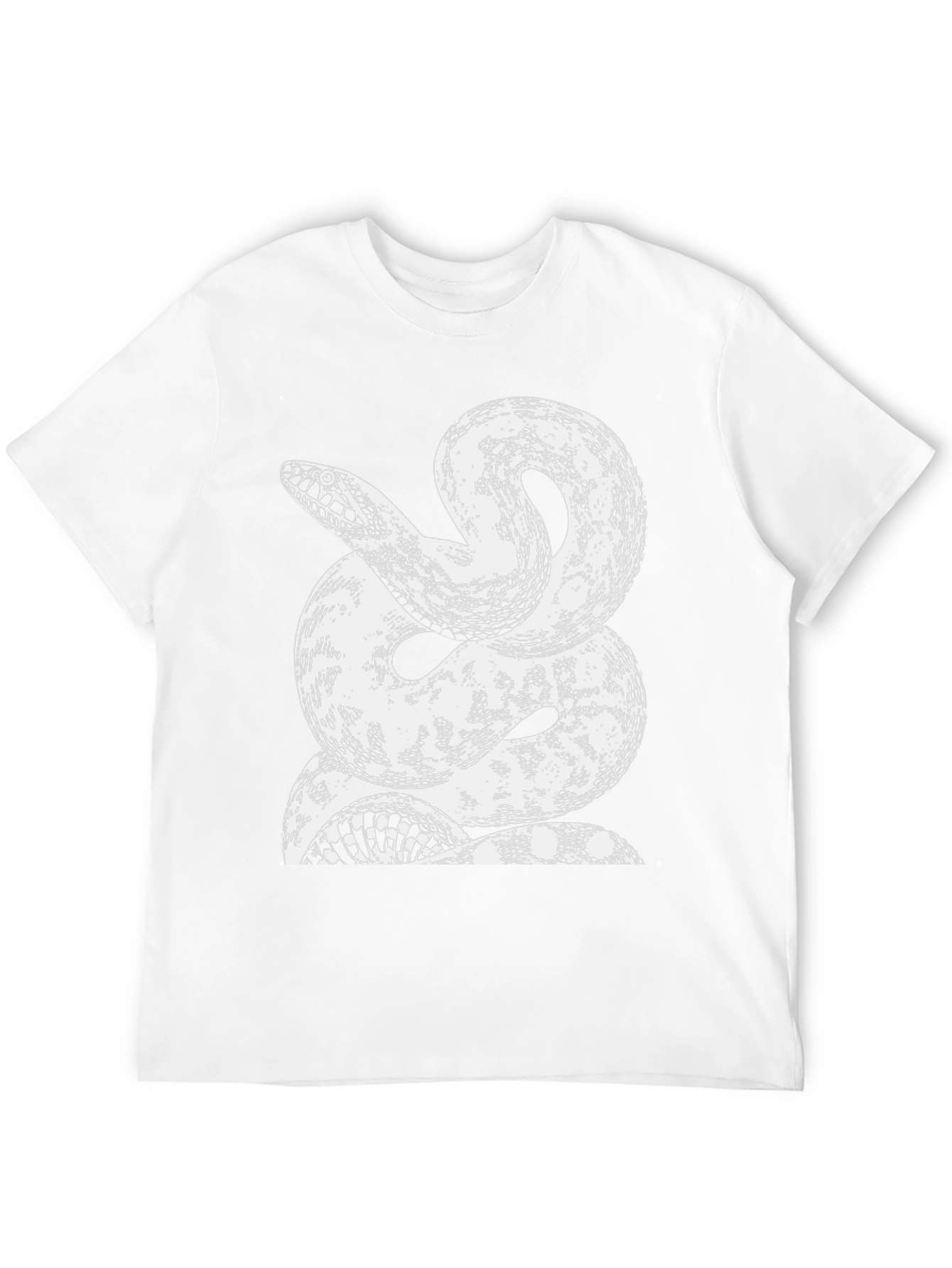 Snake Graphic Tee - Mens Black Cotton T-Shirt