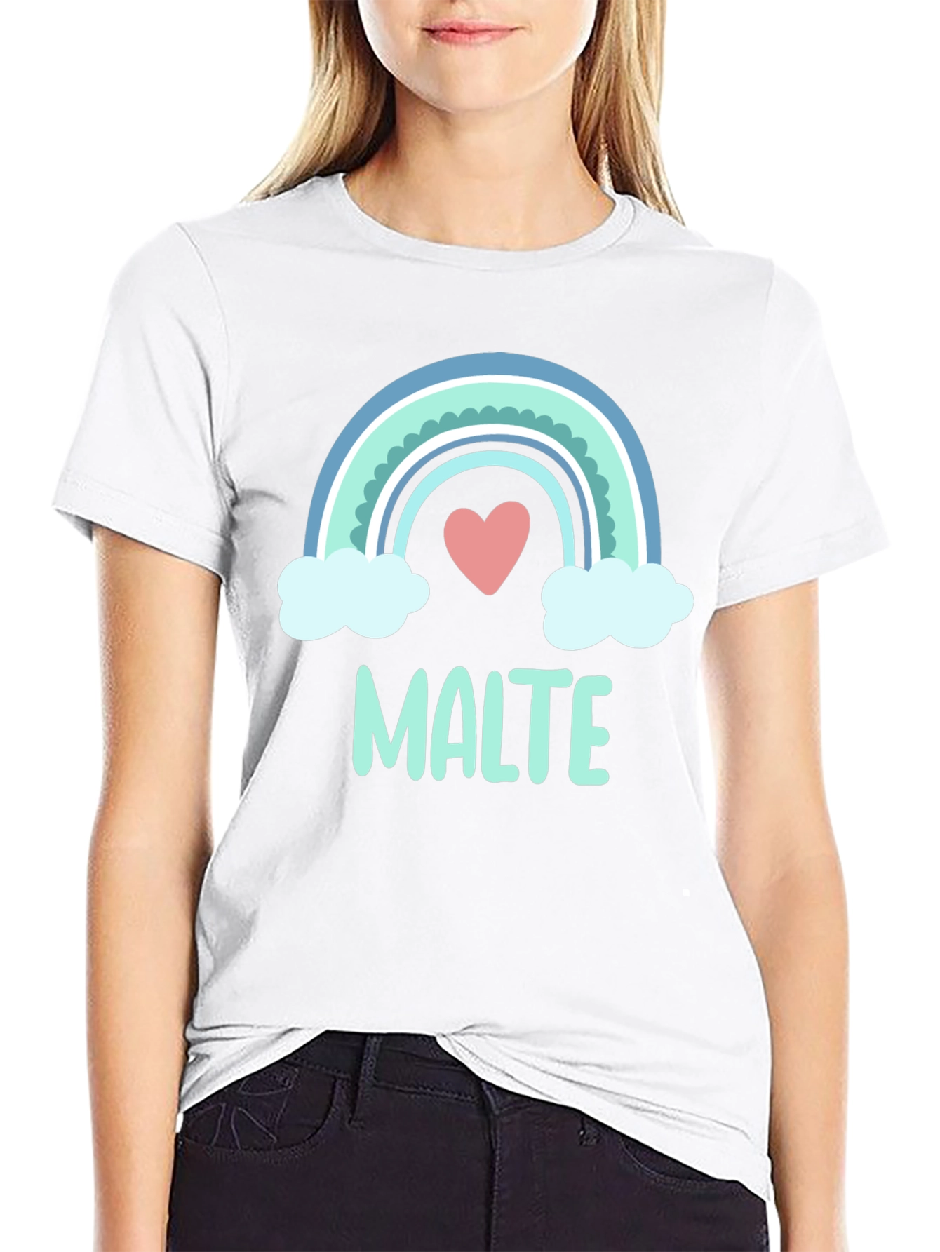 Rainbow Heart T-Shirt - Cute Casual Tee