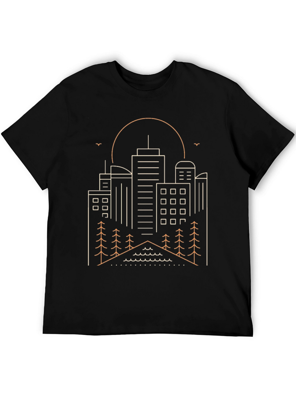 Cityscape Outline Graphic T-Shirt