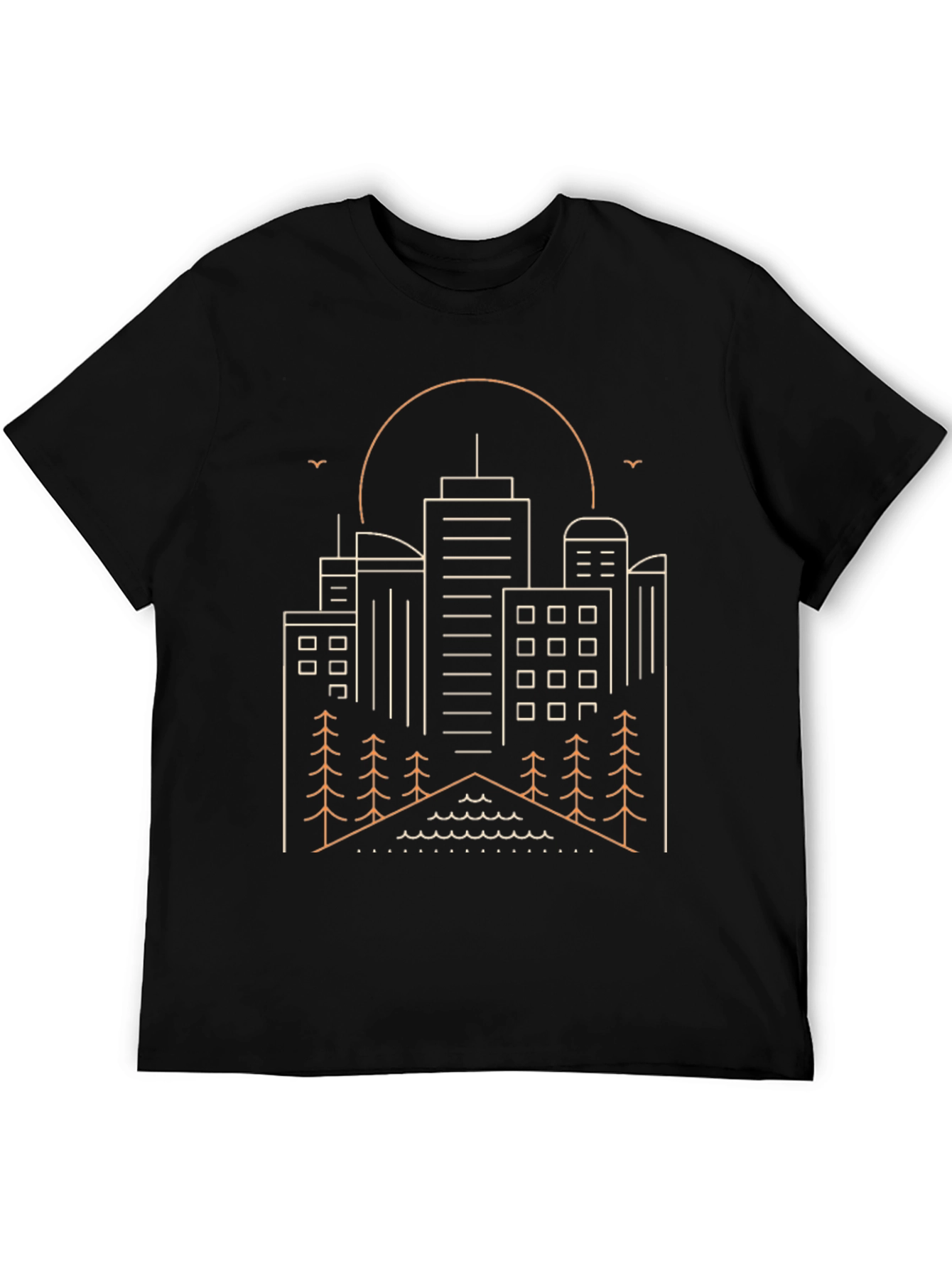 Cityscape Outline Graphic T-Shirt